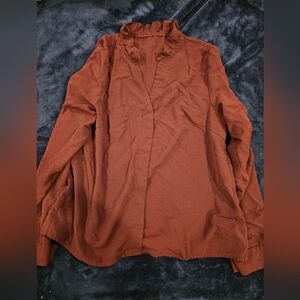 Burgundy Long sleeve Blouse